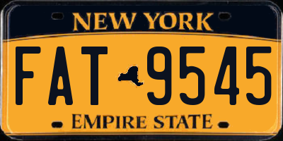 NY license plate FAT9545