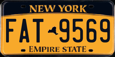 NY license plate FAT9569
