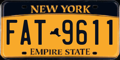 NY license plate FAT9611