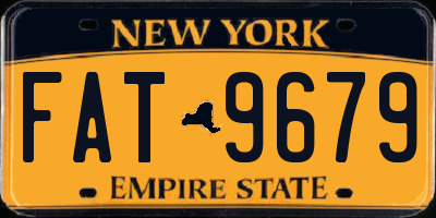 NY license plate FAT9679