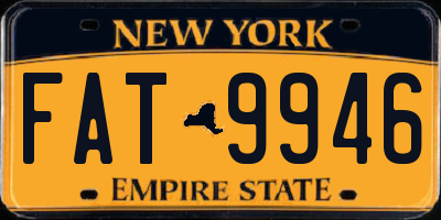 NY license plate FAT9946