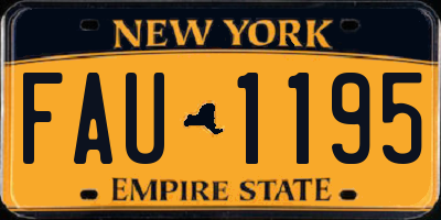 NY license plate FAU1195