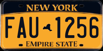 NY license plate FAU1256