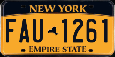 NY license plate FAU1261