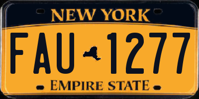 NY license plate FAU1277