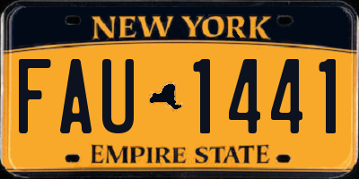 NY license plate FAU1441
