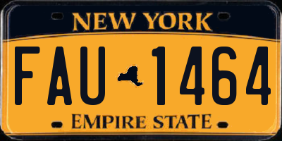 NY license plate FAU1464