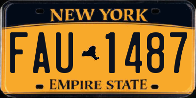 NY license plate FAU1487