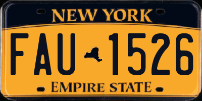 NY license plate FAU1526