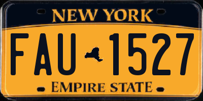 NY license plate FAU1527