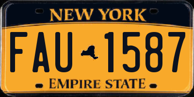 NY license plate FAU1587