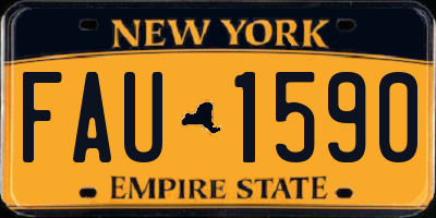 NY license plate FAU1590
