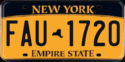 NY license plate FAU1720