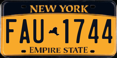 NY license plate FAU1744