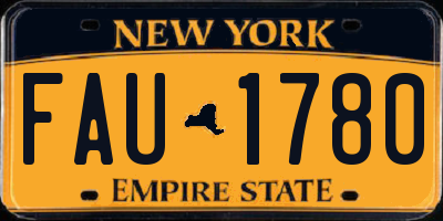 NY license plate FAU1780