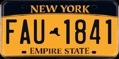 NY license plate FAU1841