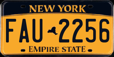 NY license plate FAU2256