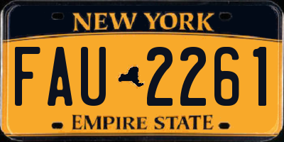 NY license plate FAU2261