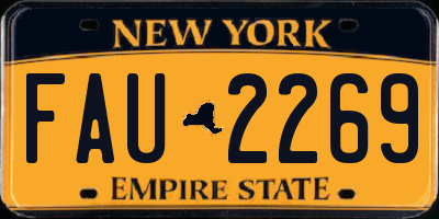 NY license plate FAU2269