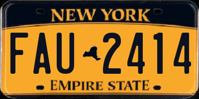NY license plate FAU2414
