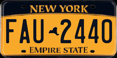 NY license plate FAU2440