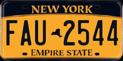 NY license plate FAU2544