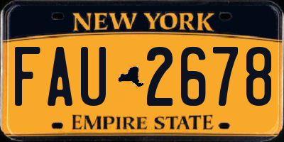 NY license plate FAU2678