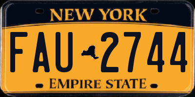 NY license plate FAU2744