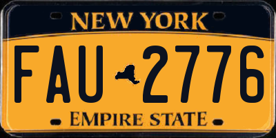 NY license plate FAU2776