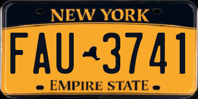 NY license plate FAU3741