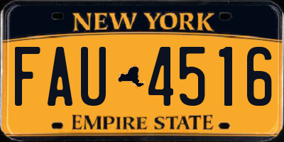 NY license plate FAU4516