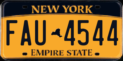 NY license plate FAU4544