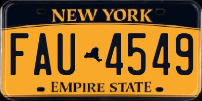NY license plate FAU4549