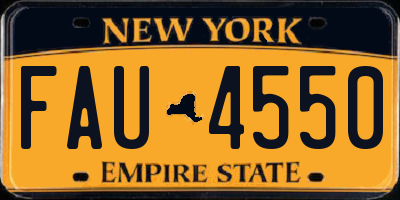 NY license plate FAU4550