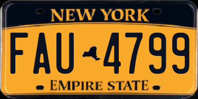 NY license plate FAU4799