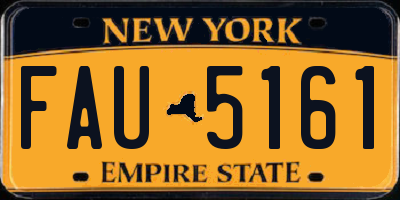 NY license plate FAU5161
