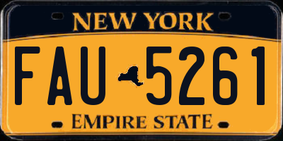 NY license plate FAU5261