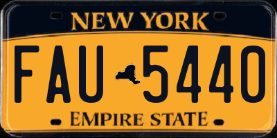 NY license plate FAU5440