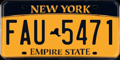 NY license plate FAU5471