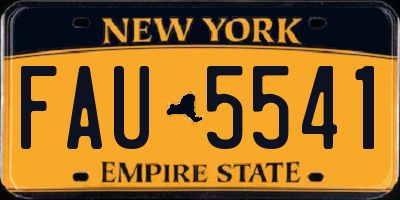 NY license plate FAU5541