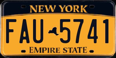 NY license plate FAU5741
