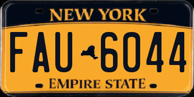 NY license plate FAU6044