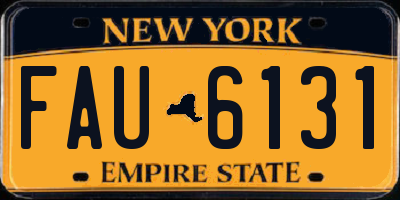 NY license plate FAU6131