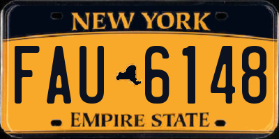 NY license plate FAU6148