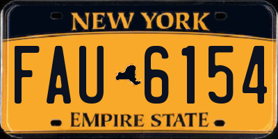 NY license plate FAU6154