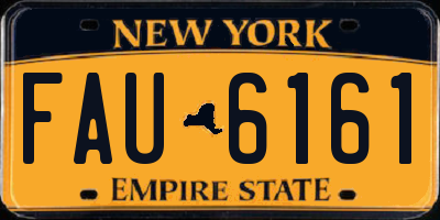 NY license plate FAU6161