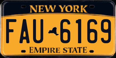 NY license plate FAU6169