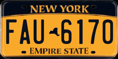 NY license plate FAU6170