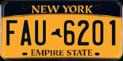 NY license plate FAU6201