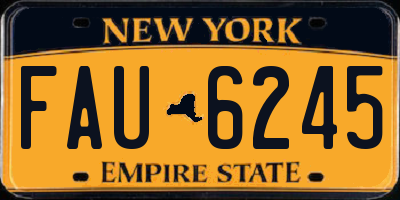 NY license plate FAU6245